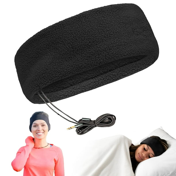 CozyPhones Over The Ear Headband Headphones - Auriculares para dormir con auriculares ultra delgados - Auriculares más cómodos para dormir - Negro