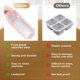 thumbnail image 3 of 2 Recipientes Reutilizables de Acero Inoxidable para Refrigerios: Caja de Condimentos de 2 y 3 Compartimentos con Tapas para la Escuela y Viajes., 3 of 5