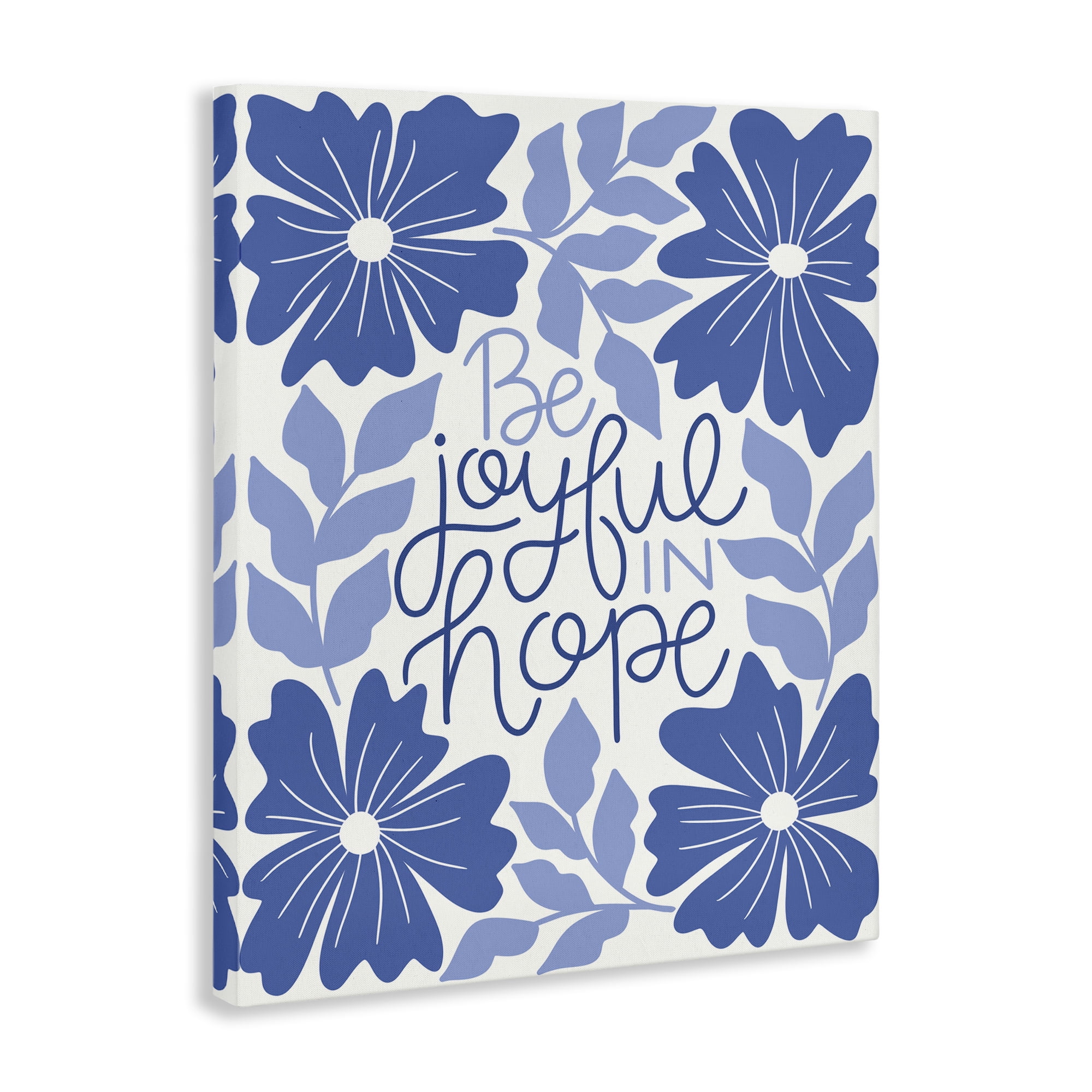 Stupell Industries Joyful in Hope Florals Plants & Flowers Painting Wrapped Canvas Art Print Wall Art, 24 x 30