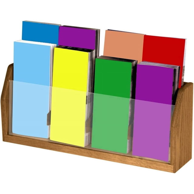 Wooden Mallet 8 Pocket Countertop Brochure Display, Medium Oak