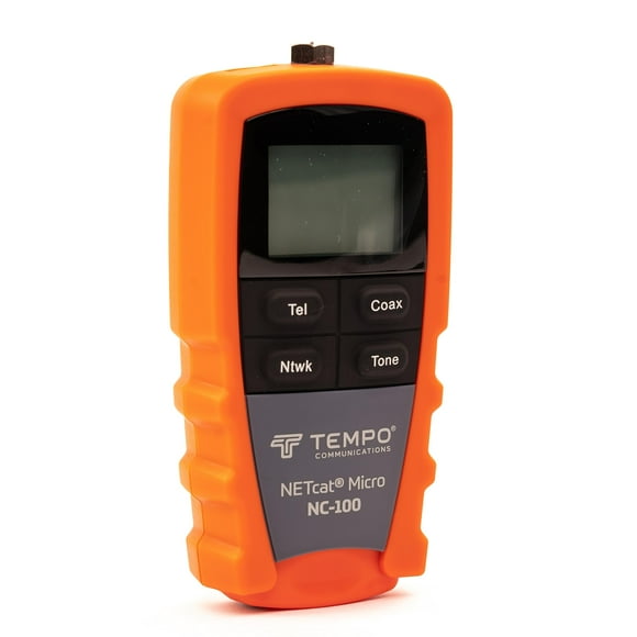 TEMPO NC-100 NETcat Micro Wiring Tester | Ethernet Coax Tester | Digital Cable Tester for Voice, Data, Video, Coax, Ethernet Tester (NC-100)