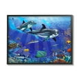 thumbnail image 2 of Stupell Industries Underwater Sea Life Scene Dolphins Coastal Painting White Framed Art Print Wall Art, 2 of 5