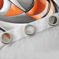 thumbnail image 4 of Homewish Orange Swirl Stripes Kitchen Curtains,Modern Geometric Black Out Curtains Pack of 2 (42x63 Each), 4 of 6