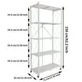 thumbnail image 2 of 5 Tier Storage Rack Wire Shelving Unit Pantry Storage Shelves Metal for Pantry Closet Kitchen Laundry Bathroom Organizer 28" W x 13" D x 62" H Silver, 2 of 10