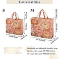 thumbnail image 2 of FORMRS Womens Corduroy Tote Bag Crossbody Shoulder Handbag with Pocket, Abstract Orange Flowers, 2 of 7