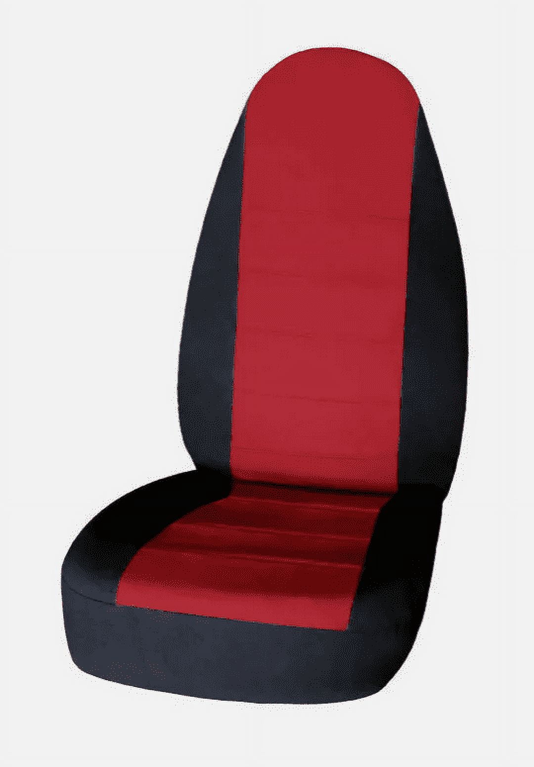 Seat Covers Cotton Center Without Console Fit for 1998 1999 2000 2001 2002 2003 Ford Ranger 60/40 Highback Truck (Black & Red)