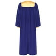 thumbnail image 4 of Sywiyi Robe Rétro Col en V Manches Longues à Blocs de Couleur Fermeture Éclair Cosplay Bleu TG, 4 of 7
