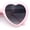 Light Pink - Gradient Black, variant on SA106 Polka Dot Print Plastic Heart Shape Cute Womens Sunglasses / Red
