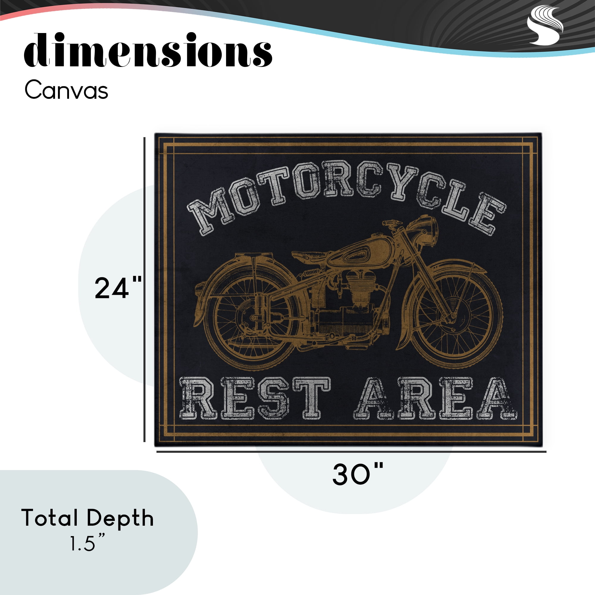 Stupell Industries Motorcycle Rest Area Canvas Wall Art, design by Marcus Prime