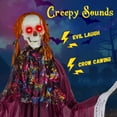 thumbnail image 4 of Gymax 6 FT Halloween Animatronic Standing Girl Holding Book Haunted House Decoration, 4 of 6