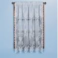 thumbnail image 2 of Collections Etc Elegant Lace Window Panel with Window Valance Silver 56"x63", 2 of 3