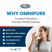 Omnipure CL10ROT33-CC Inline GAC Carbon Filter 5-Micron, 10 x 2 Inches with 3/8 Female Thread Fittings