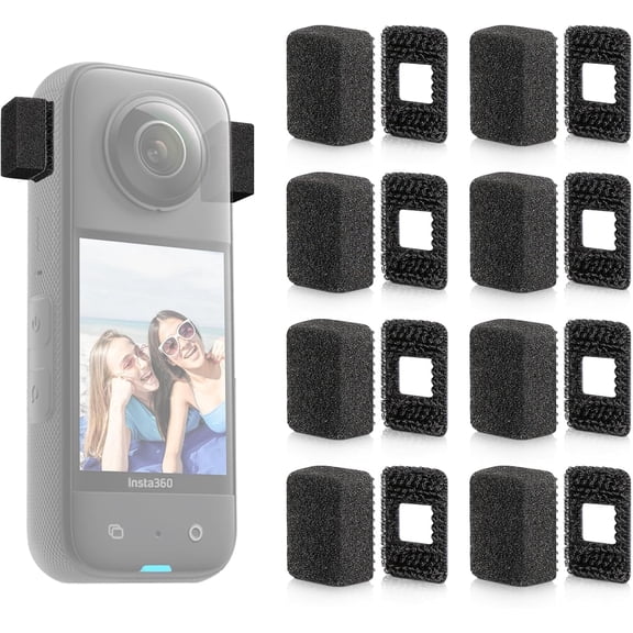 YOUSHARES Mic Wind Muff for Insta360 - 8Pcs Wind Muff for Insta360 X3 X4, Premium Wind Noise Reduction Cover for Crisp Audio, Easy Installation and Durable Design, Compatible X3 or X4 Camera
