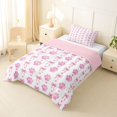 thumbnail image 2 of Homewish Dog Paws Bow Twin Comforter Sets,Dreamy Princess Style Bedding Set,Pink,Pink Reversible,2-Piece,1 Comforter and 1 Pillowcase, 2 of 7