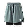 thumbnail image 2 of GSPCLAM Mens Athletic Shorts with Side Pockets Double Layer Training Shorts Internal Drawstring No Chafe Compression Liner Shorts for Running, 2 of 5
