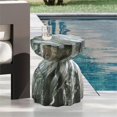 thumbnail image 2 of Pemberly Row Table d'Appoint en Béton Finition Marbre Vert Intérieur/extérieur, 2 of 8
