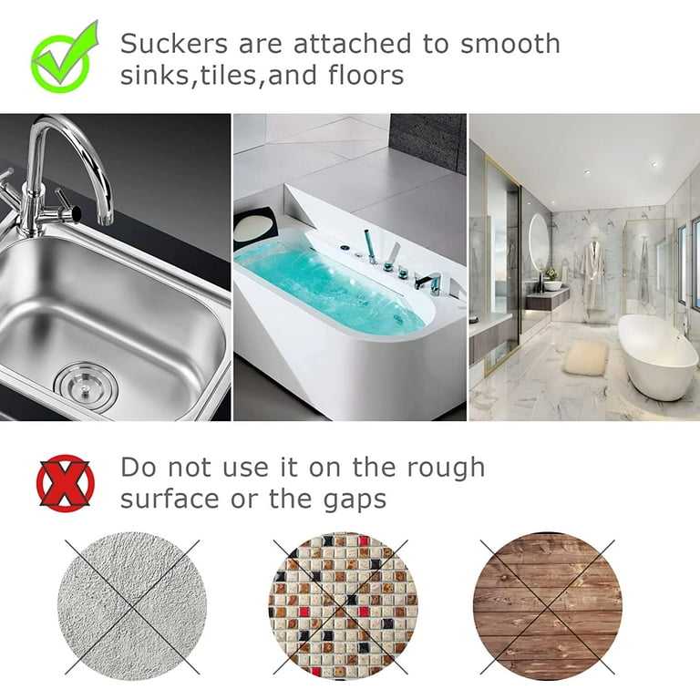 Hair Catcher,Square Hair Drain Cover for Shower Silicone Hair Stopper with Suction Cup,Easy to Install Suit for Bathroom,Bathtub,Kitchen 2 Pack