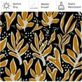 thumbnail image 5 of She Love Mid Century Leaf Shower Curtain Abstract Vintage Boho Yellow Leaves Art Shower Curtain with Metal Hooks 72x72 Inch Waterproof Polyester Bathroom Curtain, 5 of 6