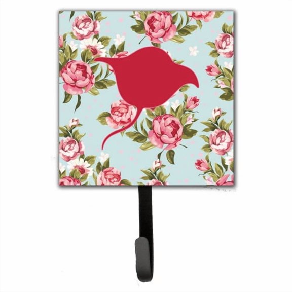 Caroline's Treasures BB1094-RS-BU-SH4 Stingray Shabby Chic Blue Roses Leash or Key Holder, Blue, Single Hook, multicolor