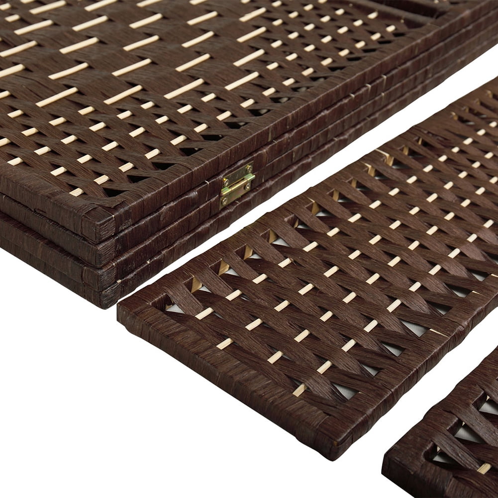 Kadyn 4 Panel Office Divider with 3 Clever Shelves for Home, Outdoor/Indoor Wall Divider and Folding Privacy Screens for Office, Dark Brown Kadyn 4 Panel Office Divider with 3 Clever Shelves for Home, Outdoor/Indoor Wall Divider and Folding Privacy Screens for Office, Dark Brown