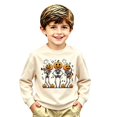 thumbnail image 3 of Likimi Toddler Kids Girls Halloween Sweatshirts Hallowmas Cartoon Print Crew Neck Sweatshirt For Girls Long Sleeve Loose Fit Soft Pullover Size 4-5 Years, 3 of 3