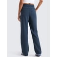 thumbnail image 2 of Pantalones deportivos CRZ YOGA SoftAura de pierna ancha para mujer, color azul tinta, talla S, 2 of 4