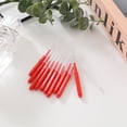 thumbnail image 3 of 10pcs Disposable Interdental Brushes – Straight Handle Floss Brushes for Teeth Cleaning with Stainless Steel Wire (Purple), 3 of 15