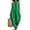 Green, variant on Cotton Linen Jumpsuits for Women Collared Sleeveless Loose Fit Overalls Halter Eyelet Detail Casual Harem Pants with Pockets Light Blue 2XL
