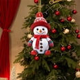 thumbnail image 3 of SUNSIOM Car Rearview Mirror Charms Cute Santa Snowman Hanging Decorations Small Christmas Tree Ornaments, 3 of 5