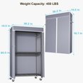 thumbnail image 5 of Black Rack With Grey Cover Metal Garment Clothes Rack, 5 of 7