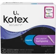 Angle View: U by Kotex Security, Regular Tampons, 36 Count