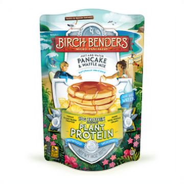 Birch Benders Whole Grain Vegan Plant-Based Protein Pancake and Waffle Mix  14 oz [Pack of 6]