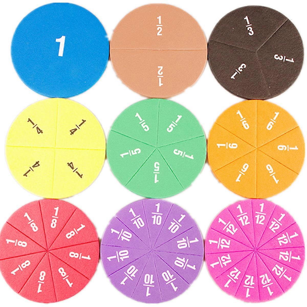 Counting Pad Sponge Math Brain Training Preschool Numbers Card Pad Fractions with ...