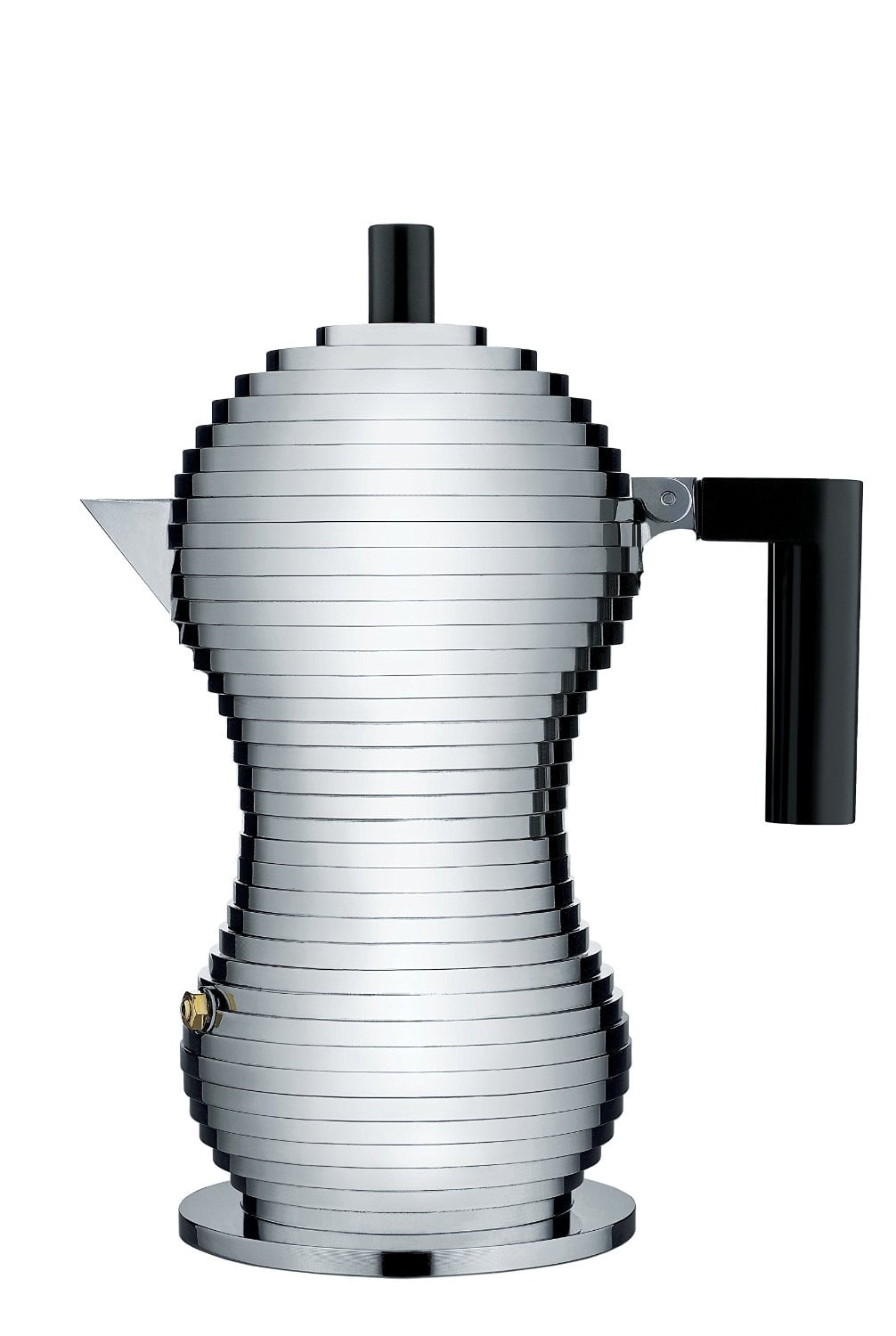 Alessi MDL02/3 B "Pulcina" Stove Top Espresso Coffee Maker in Aluminum