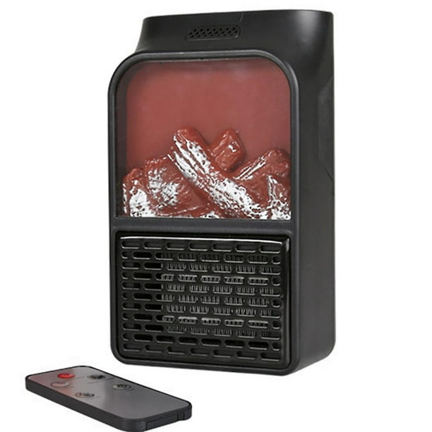 Portable Fireplace Heater Electric Freestanding Faux Fire Heaters Realistic 3d Flame Effect
