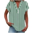 thumbnail image 2 of mfyjkho Tops Deportivos Para Mujer, Camiseta Informal De Manga Corta Con Botones Y Cuello En V Para Mujer Tops Para Salir Xl, 2 of 5