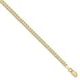 thumbnail image 2 of 14K Yellow Gold 2.4mm Beveled Curb Chain Anklet 9 Inch, 2 of 3