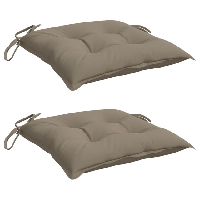 Cojines para silla VidaXL, tela Oxford resistente al agua, color topo