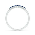 thumbnail image 2 of ANGARA Natural Half Eternity Seven Stone Sapphire Wedding Ring in 14K White Gold for Women (Size-2mm) | September Birthstone, Anniversary, Jewelry Gift for Women | Natural Blue Sapphire Ring, 2 of 9
