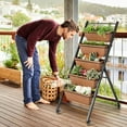 thumbnail image 4 of Costway Jardinière Surélevée Verticale à 5 Niveaux avec Roues et Bacs, 4 of 10