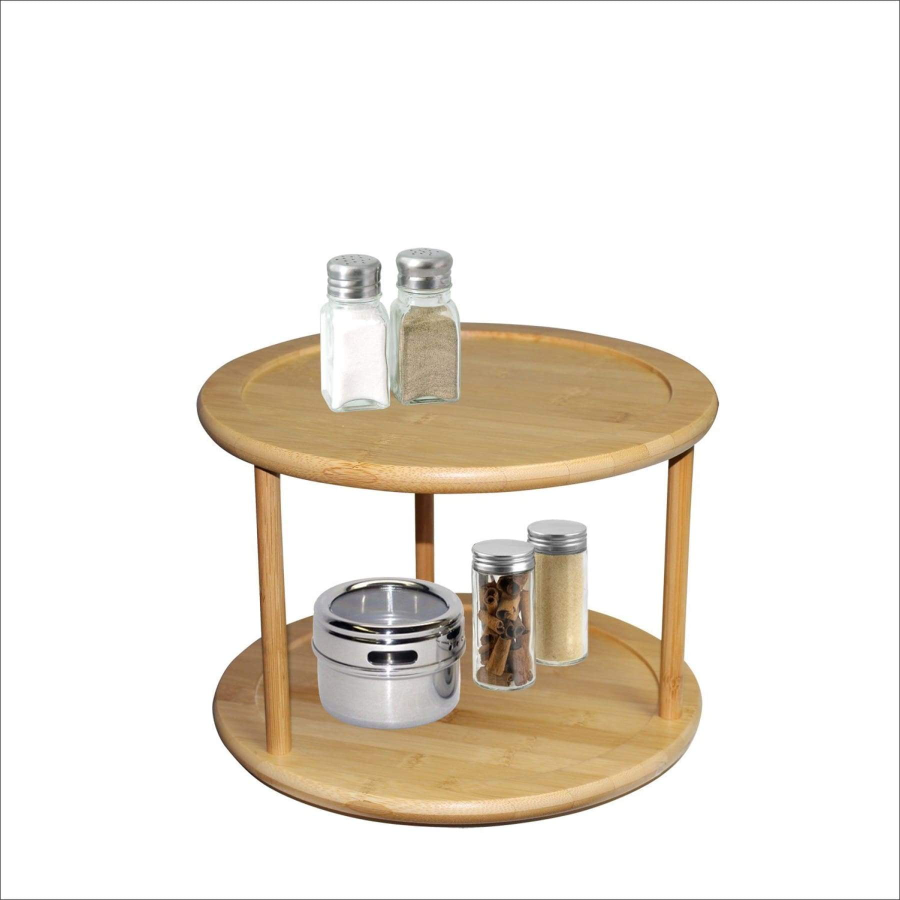 Home Basics 2Tier Bamboo Lazy Susan