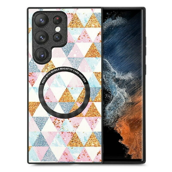 For Samsung Galaxy S23 Ultra Phone Case,Shockproof Luxury Silicone Magsafe Case，Silm Stand Case Cover