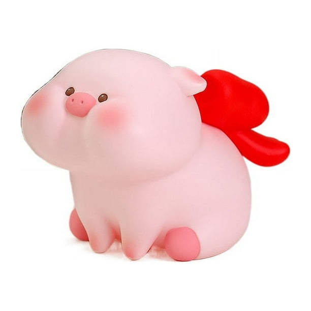 Alcancía Coin Bank con dibujos animados de PVC con forma de cerdo volador, 470 g
