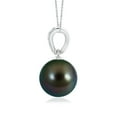 thumbnail image 2 of ANGARA Tahitian Cultured Pearl & Diamond V-Bale Pendant in Platinum for Women | June Birthstone, Birthday, Anniversary, Jewelry Gift for Women | Pearl Necklace, 2 of 8