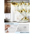 thumbnail image 3 of No Hook Cloth Fabric Shower Curtain with Snap in Liner, Sunflower Waterproof Shower Curtains Set with See Through Top Window, Country Botanical Floral Butterfly Bee Striped Bath Curtains 72"x84", 3 of 6