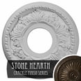 thumbnail image 3 of Ekena Millwork 11 7/8"OD x 3 5/8"ID x 7/8"P Helene Ceiling Medallion (Fits Canopies up to 5 1/4"), Hand-Painted Stone Hearth Crackle, 3 of 5