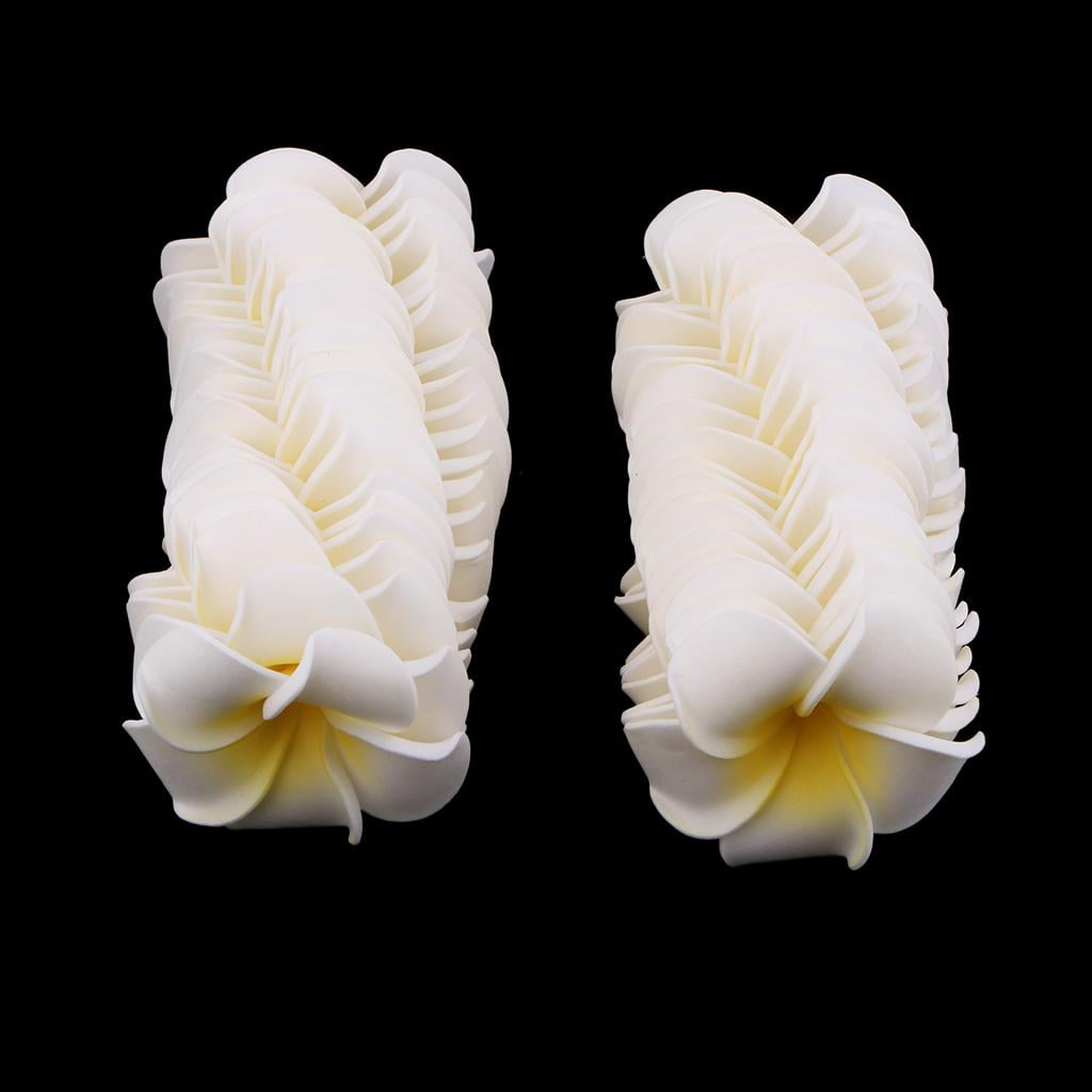 HOMYL 2x50Pcs Hawaiian Plumeria Foam Flower for Party Decoration DIY Hair Clip 6cm