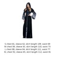 thumbnail image 3 of Minnieouse Adulto Calavera Esqueleto Vestido largo con capucha Disfraces de Halloween Cosplay Disfraces de disfraces negro M Minnieouse FS9136-02, 3 of 6