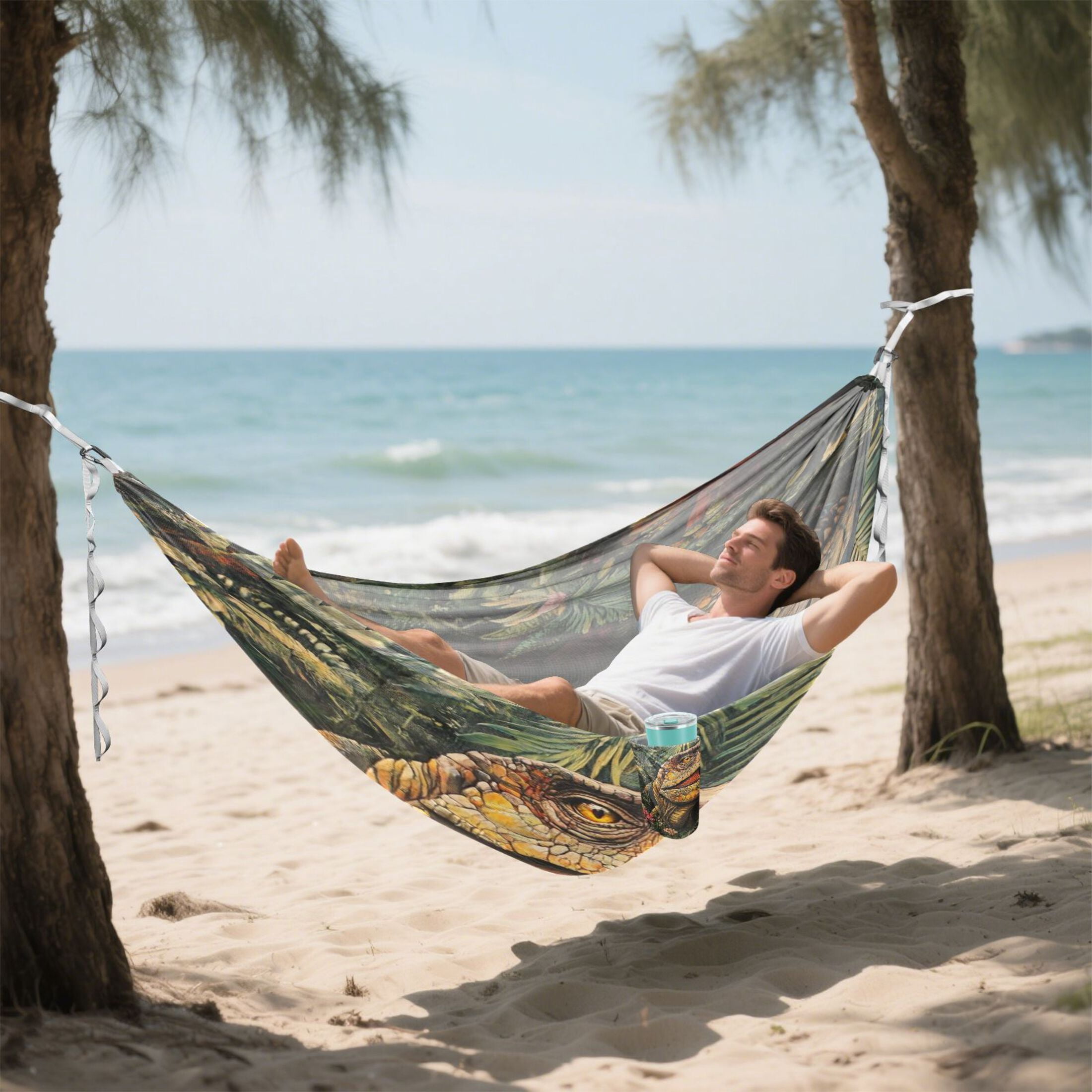 Hammock Camping Hammock Nylon Portable Hammock Travel Camping Hammock Cool Cartoon Dinosaur