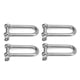 thumbnail image 4 of Grillete tipo U de acero inoxidable, 4 Uds., tornillos de eslinga en U alargados, grilletes de elevación de cuerda de alambre, 10mm/0,4 pulgadas, 4 of 8